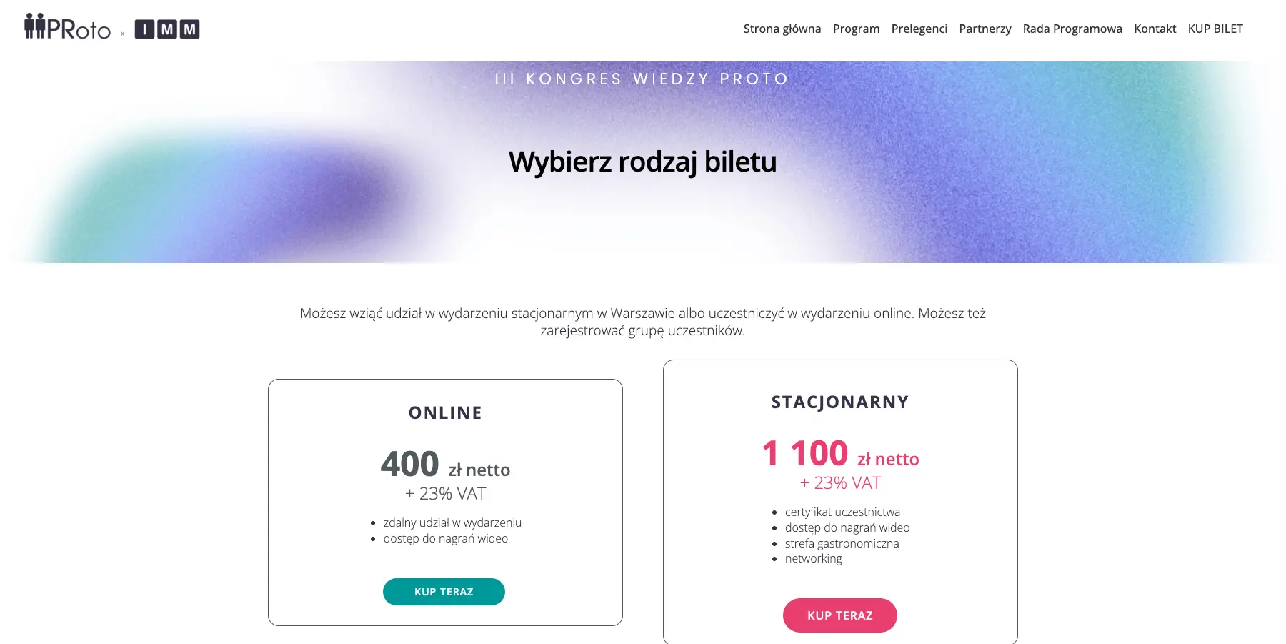 PRoto Knowledge Congress registration form
