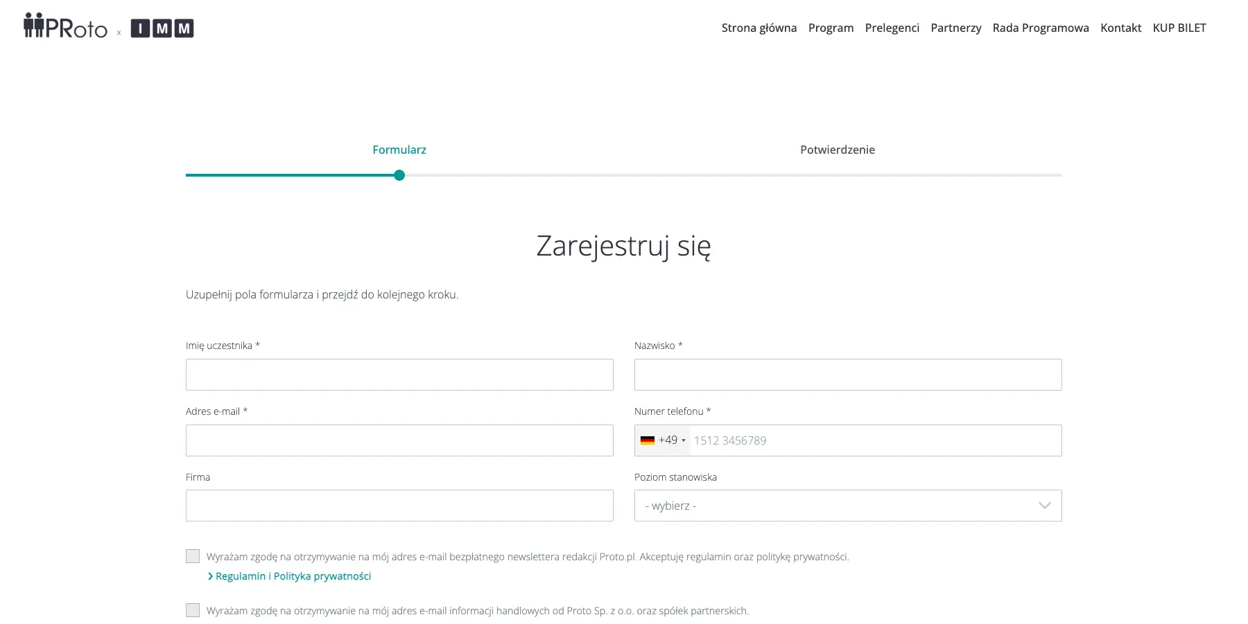 PRoto Knowledge Congress registration summary