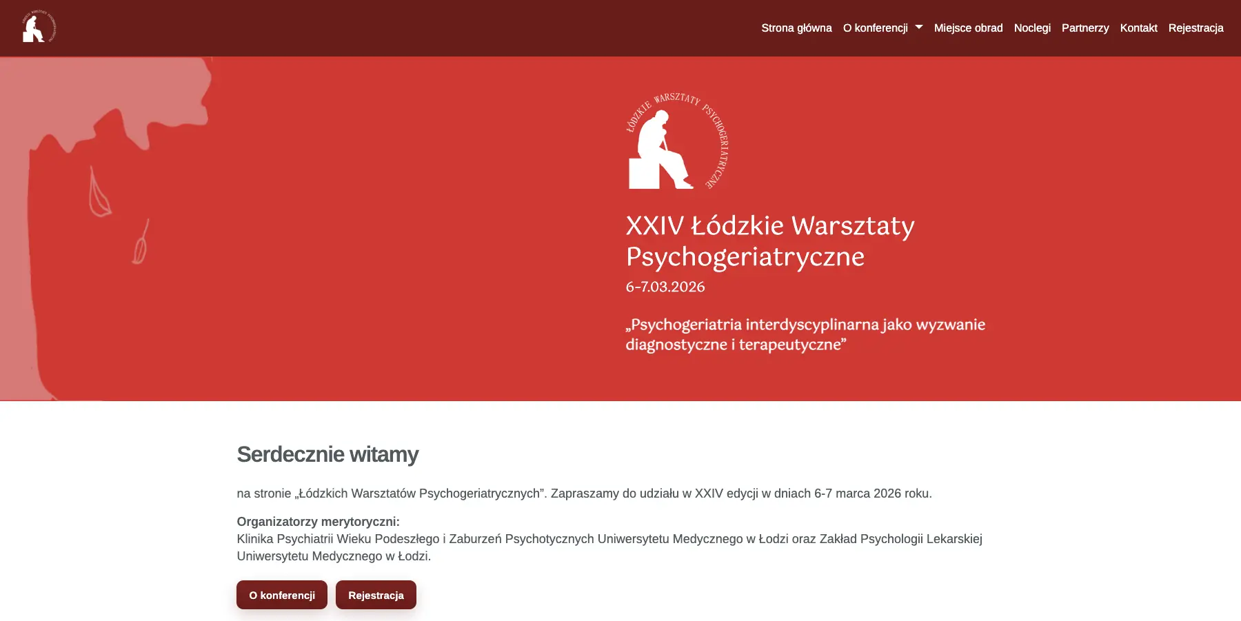Łódź Psychogeriatric Workshops website