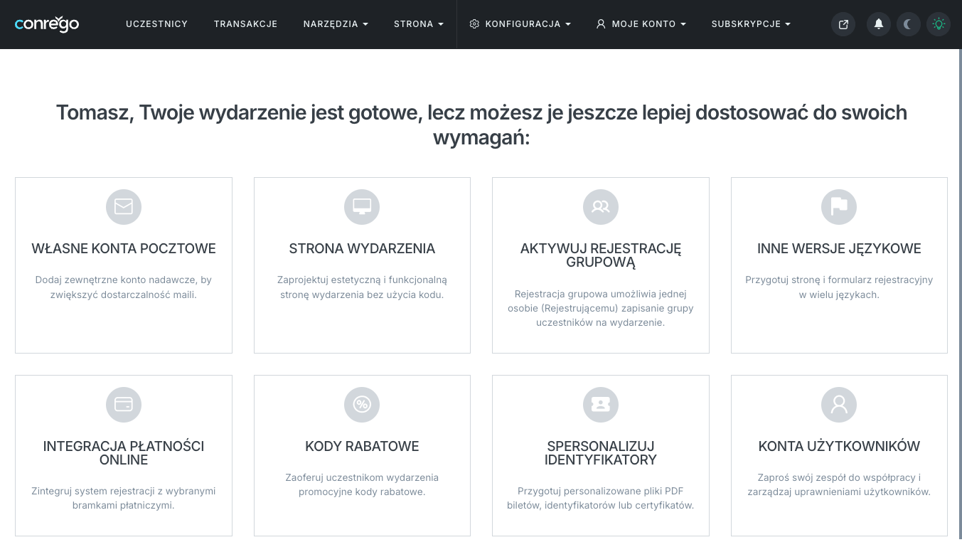 Przewodnik użytkownika systemu rejestracji