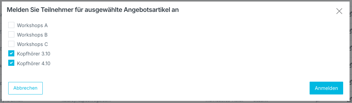 Teilnehmerzuweisung