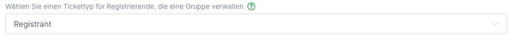 Tickettyp für Registrierende