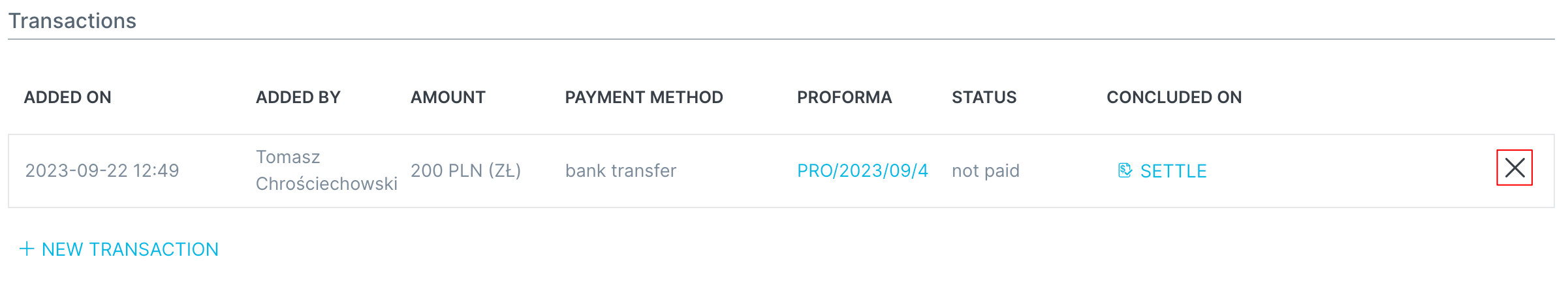 transactions